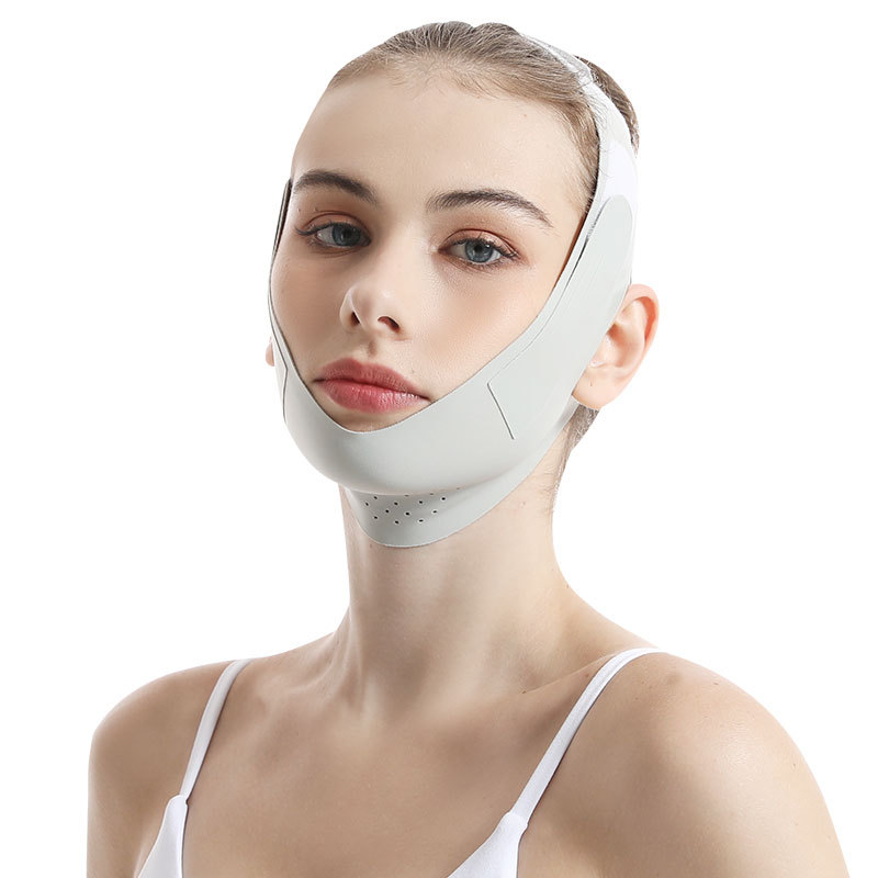 Skincare Scora - 女性のための再利用可能な顔の痩身包帯、Vラインシェイパー、あごの頬リフトベルト、顔のマッサージストラップ、顔のスキンケア、美容ツール