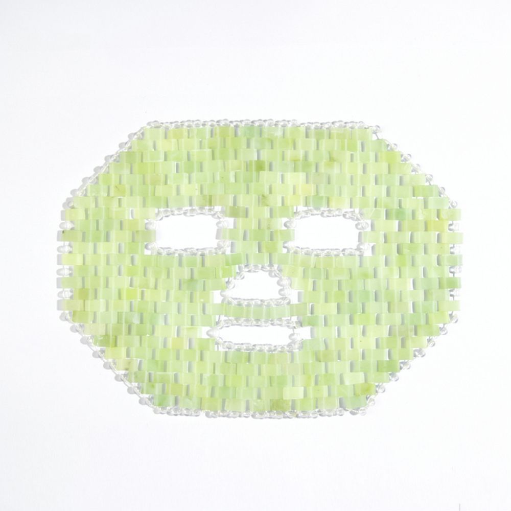 Skincare Xiu Xiu - 天然の岫玉を使用したアイマスク。手作りで、冷感効果があり、肌を鎮静させ、美容効果をもたらす。リラックス効果のある瞑想やマッサージに最適。