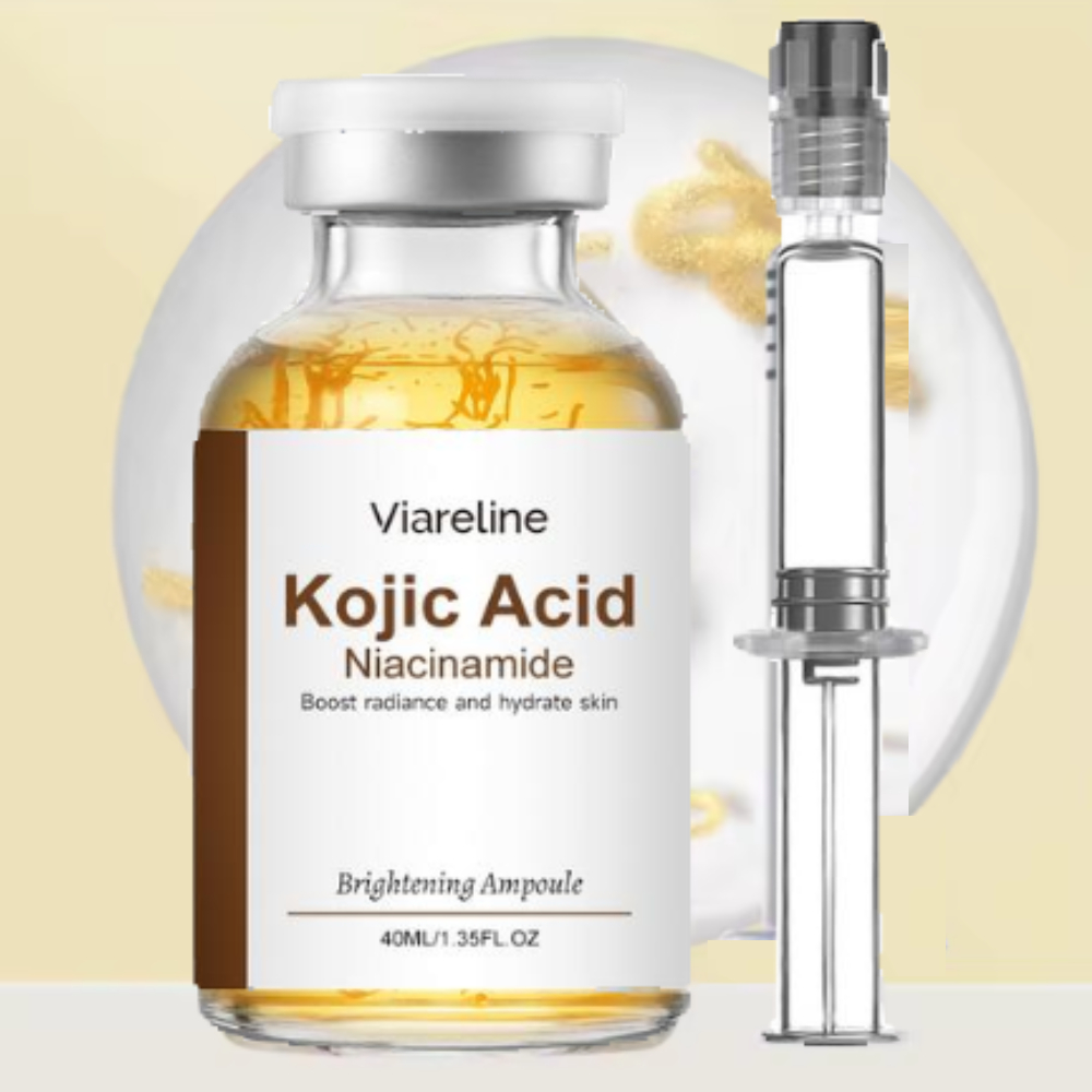 Ferulic Acid Serum - コウジ酸ナイアシンアミド配合フェイシャルアンプルエッセンス、肌トーンを明るくし、深く修復し、栄養を与え、抗酸化効果のあるデイリースキンケアセラム