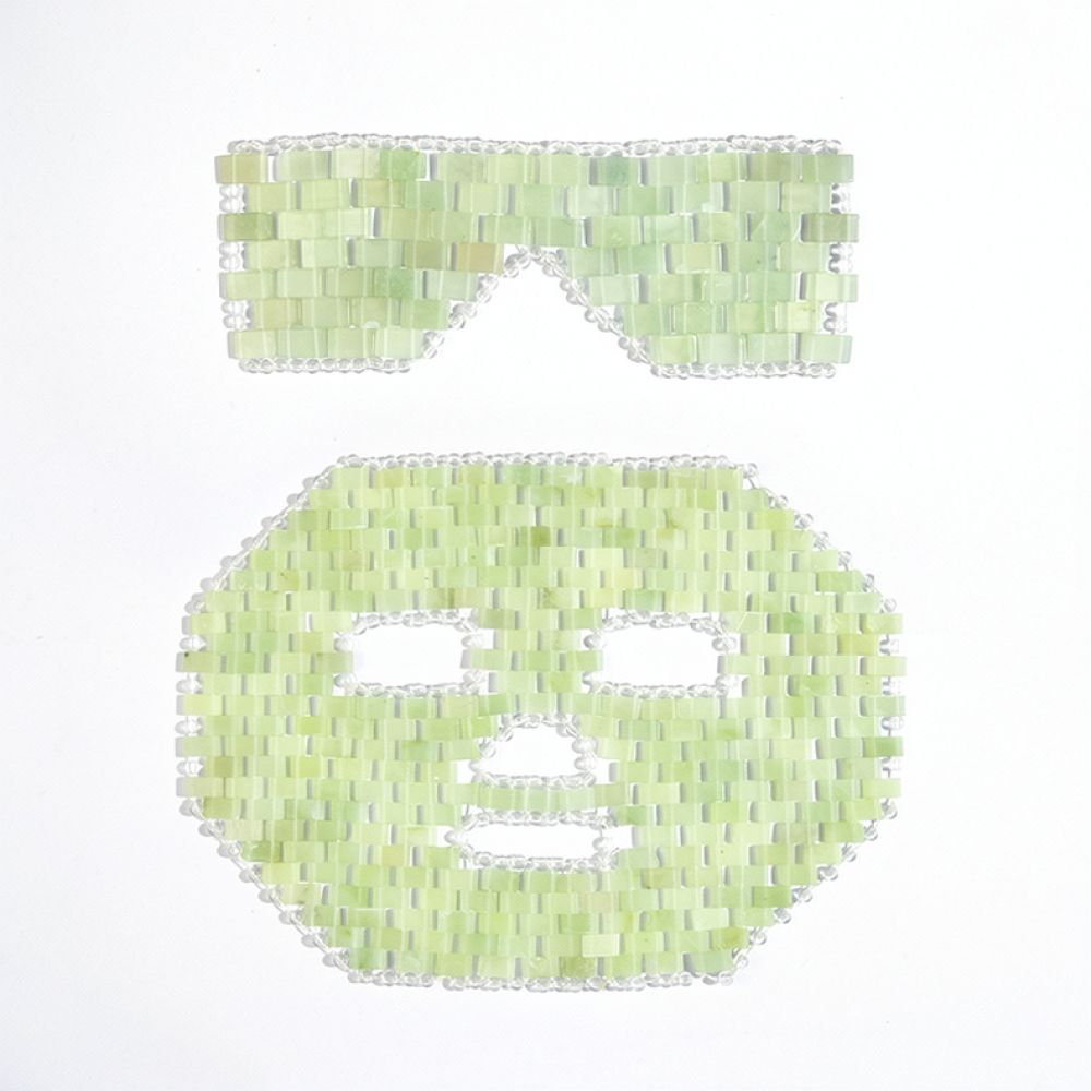手織りのシュー翡翠アイパッチ、天然石マスク。リラックス効果が - Skincare Xiu Xiu のレビューと価格