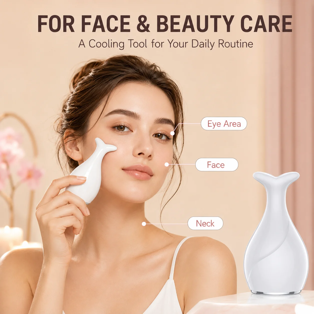 フィッシュテールアイスローラーフェイシャルマッサージャー冷却 - Skincare Scora のレビューと価格