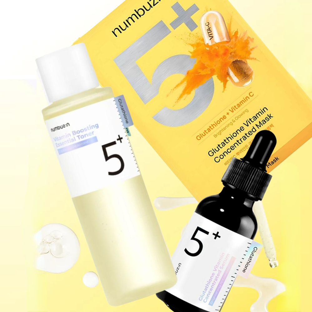 ヌンブジン No.5+ グルタチオン ビタミン濃縮 5枚入り - Ferulic Acid Serum のレビューと価格