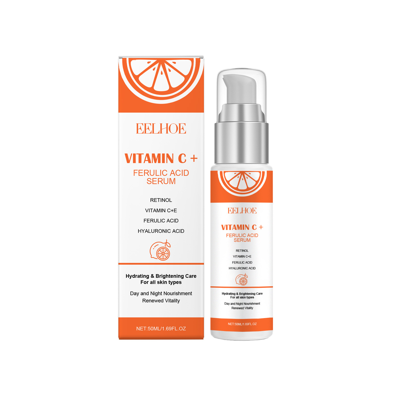 Eelhoe-ビタミンCとe-フェルラ酸保湿血清,毛穴の縮小 - Ferulic Acid Serum のレビューと価格