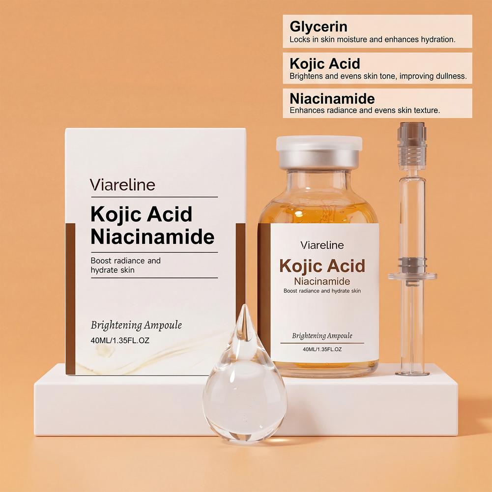 コウジ酸ナイアシンアミド配合フェイシャルアンプルエッセンス、 - Ferulic Acid Serum のレビューと価格